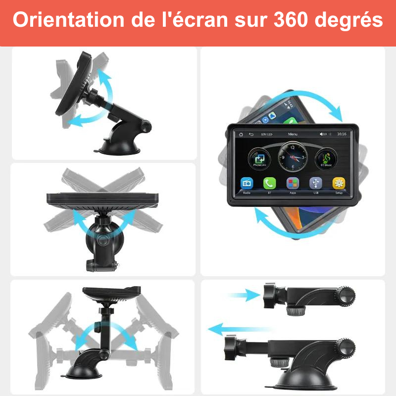 Écran Carplay et Android Auto tactile Bluetooth