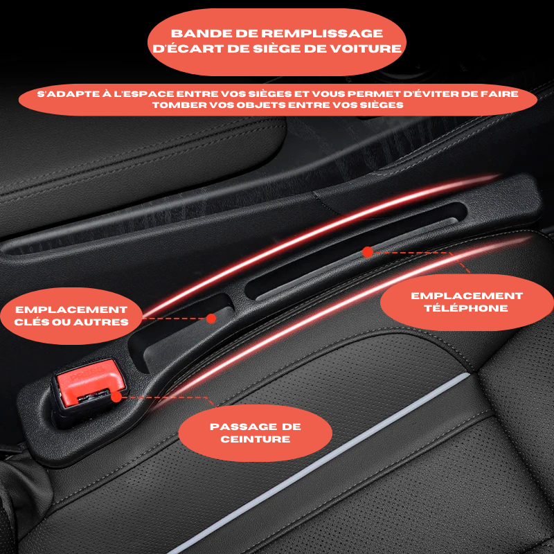 Bande de remplissage d'écart de siège de voiture