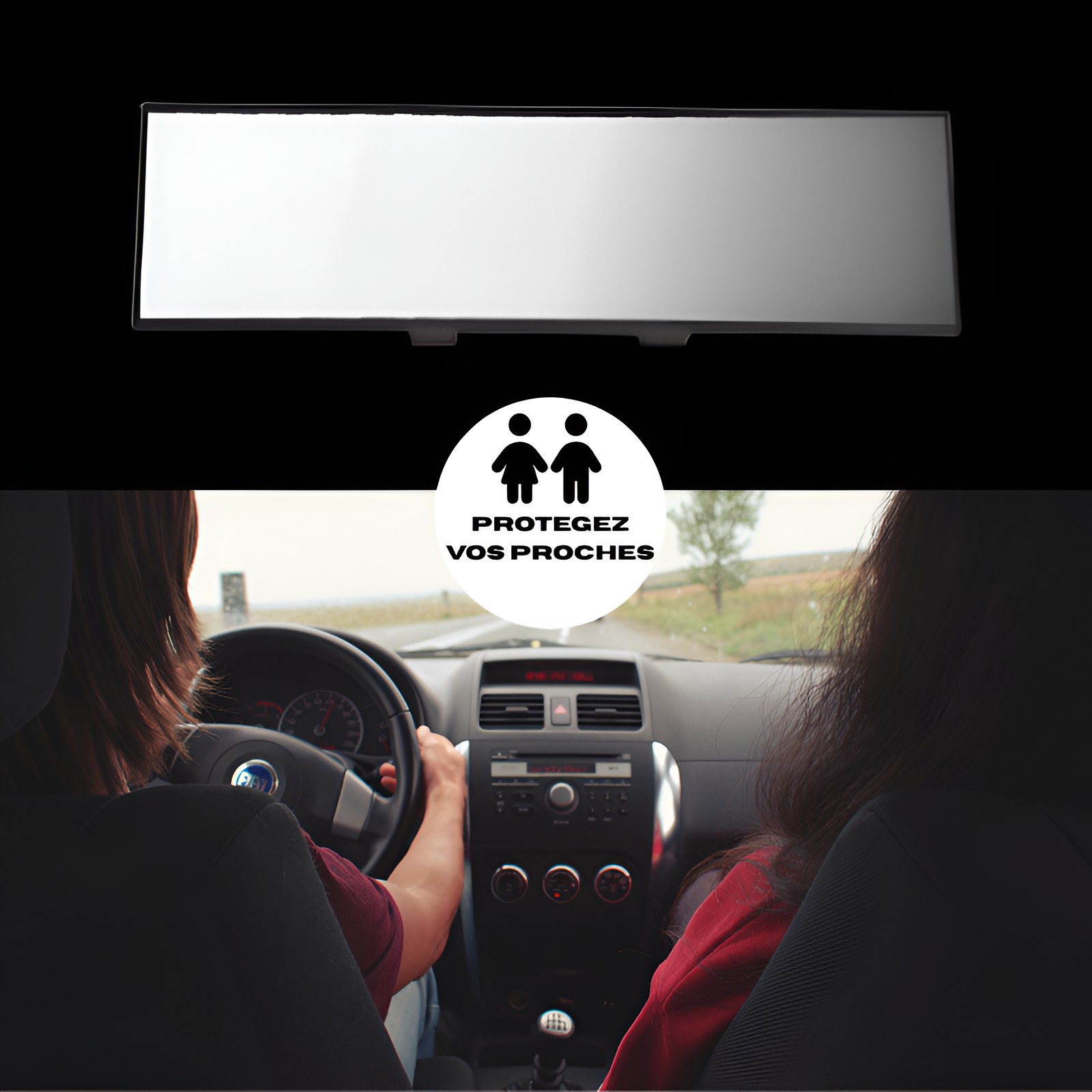 Miroir central grand angle